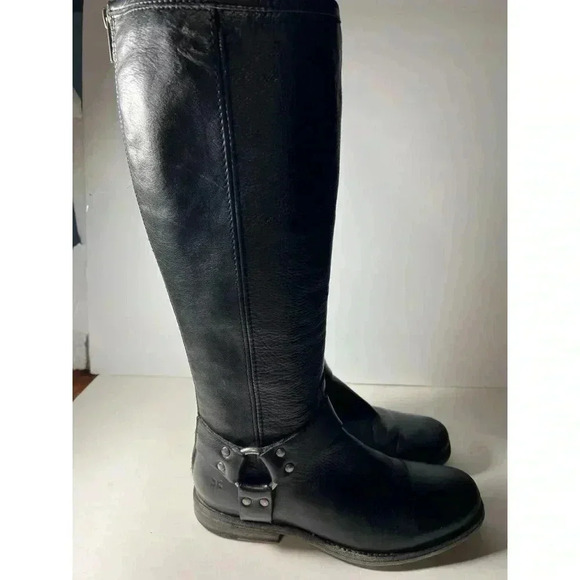 FRYE Black Leather Women's Boots - Picture 4 of 6